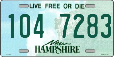 NH license plate 1047283