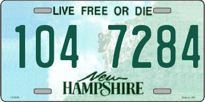 NH license plate 1047284
