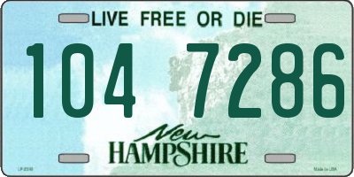 NH license plate 1047286