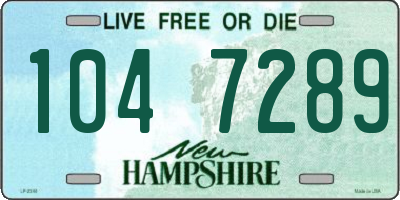 NH license plate 1047289