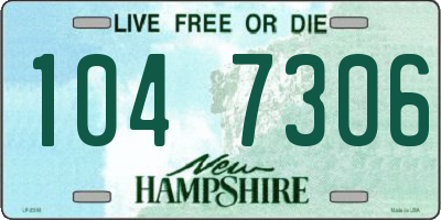 NH license plate 1047306