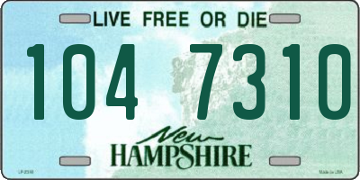 NH license plate 1047310