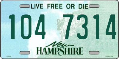 NH license plate 1047314