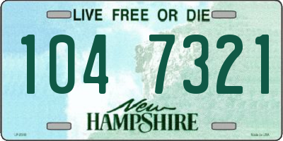 NH license plate 1047321