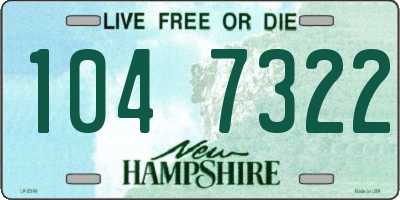 NH license plate 1047322