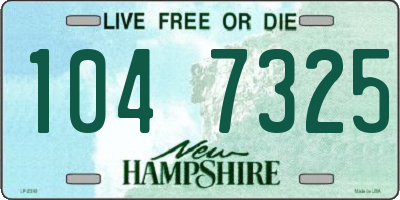 NH license plate 1047325