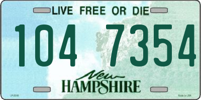 NH license plate 1047354