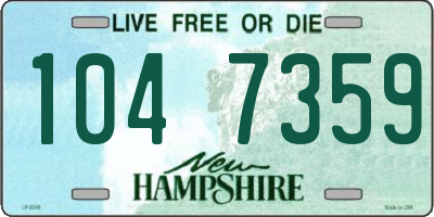 NH license plate 1047359