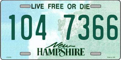 NH license plate 1047366
