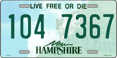 NH license plate 1047367