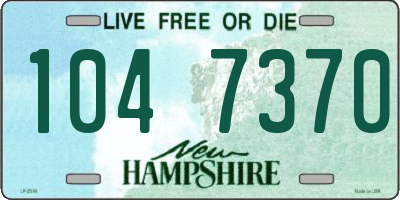 NH license plate 1047370