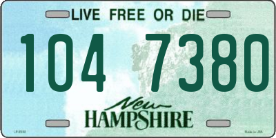 NH license plate 1047380