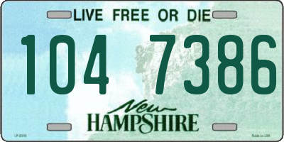 NH license plate 1047386