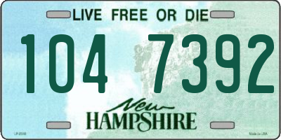 NH license plate 1047392