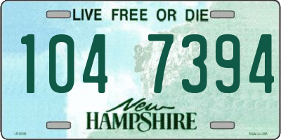 NH license plate 1047394