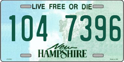 NH license plate 1047396
