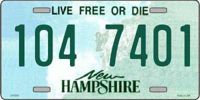 NH license plate 1047401