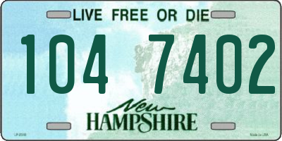 NH license plate 1047402