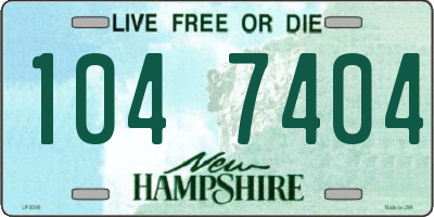 NH license plate 1047404