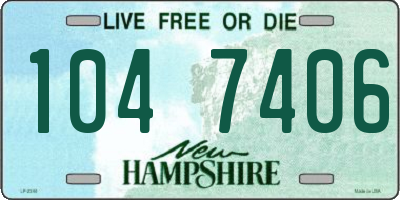 NH license plate 1047406