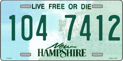 NH license plate 1047412