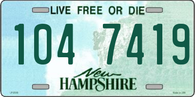 NH license plate 1047419