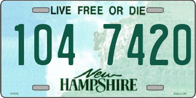 NH license plate 1047420