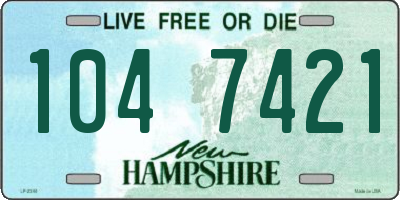 NH license plate 1047421