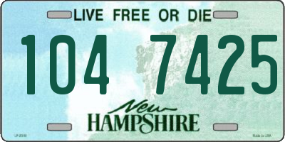 NH license plate 1047425