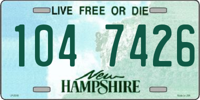 NH license plate 1047426