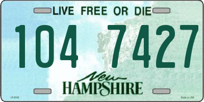 NH license plate 1047427