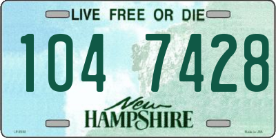 NH license plate 1047428