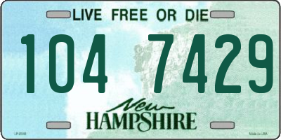 NH license plate 1047429