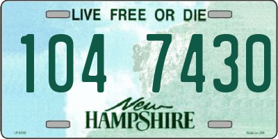 NH license plate 1047430