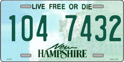 NH license plate 1047432