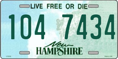 NH license plate 1047434