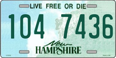 NH license plate 1047436
