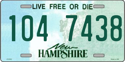 NH license plate 1047438