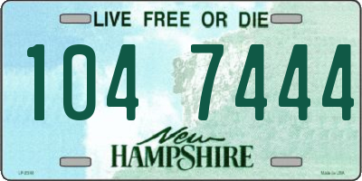 NH license plate 1047444