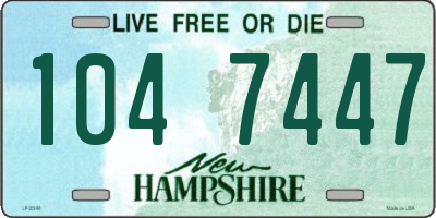 NH license plate 1047447
