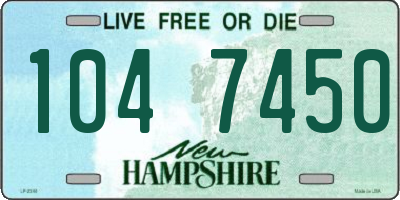 NH license plate 1047450