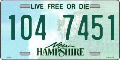 NH license plate 1047451