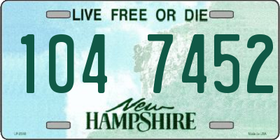 NH license plate 1047452
