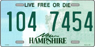 NH license plate 1047454