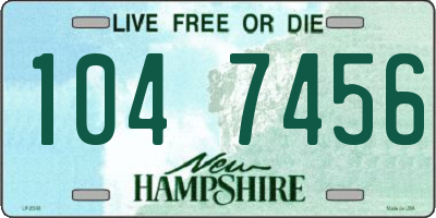 NH license plate 1047456
