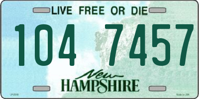 NH license plate 1047457