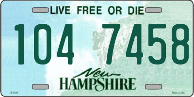 NH license plate 1047458