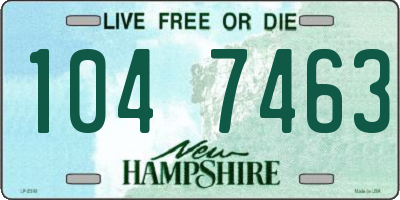 NH license plate 1047463