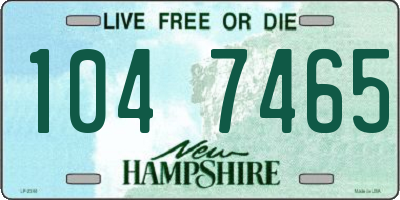 NH license plate 1047465