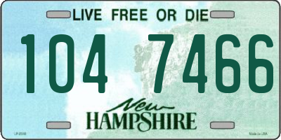 NH license plate 1047466